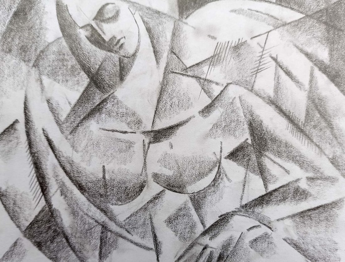 Abstract pencil painting Angel Peter Tovpev - 3
