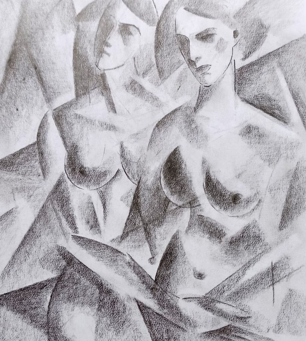 Abstract pencil painting Portrait of naked girls Peter Tovpev: Title: Abstract pencil painting Portrait of naked girls Peter Tovpev Description: NoDobr 357 *** ABOUT THIS PAINTING *** * TITLE: "Portrait of naked girls" * ARTISTS: Peter Tovpev * SIZE: 18x16 cm/'7.