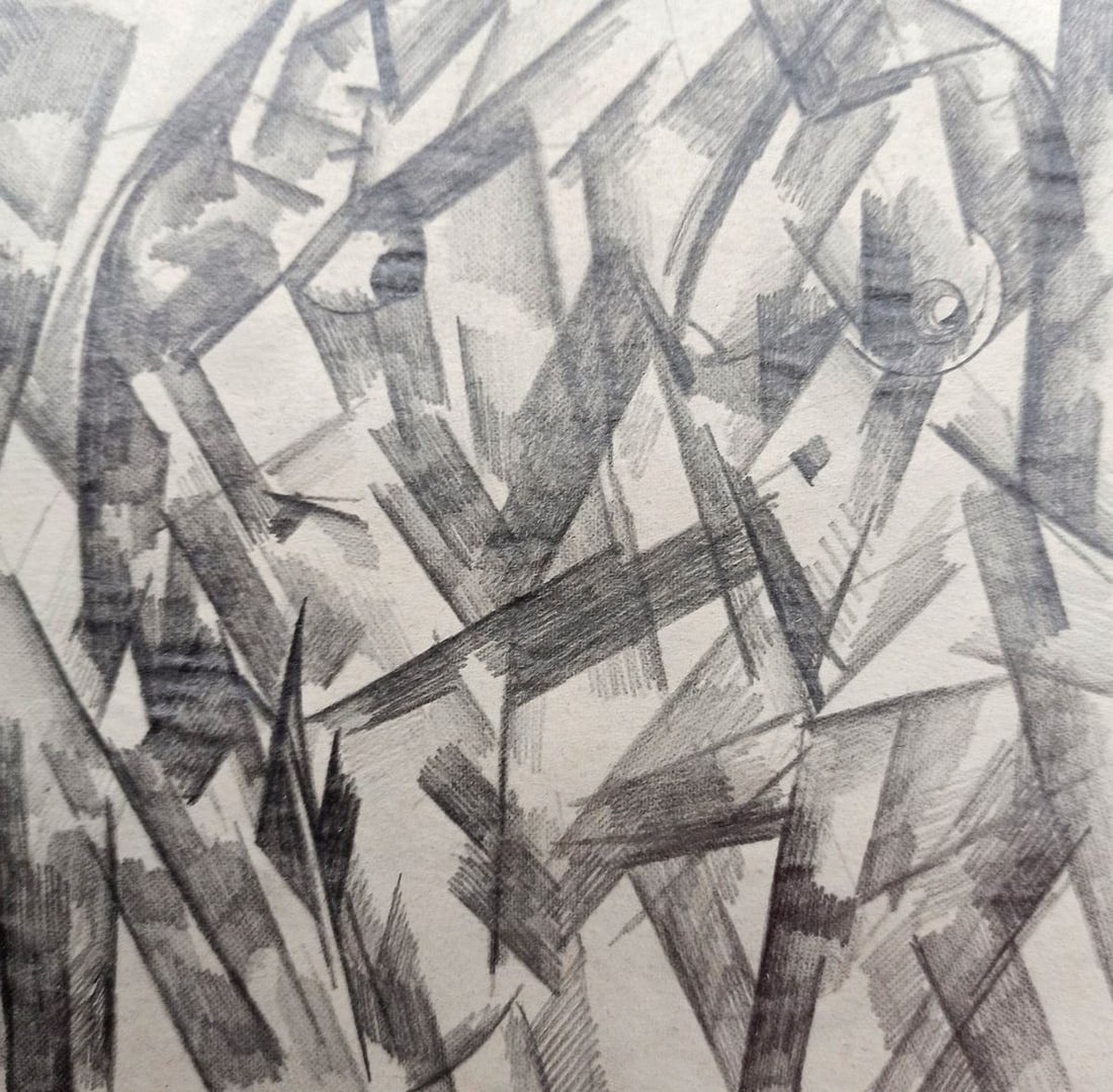 Abstract pencil painting Naked girls Peter Tovpev - 3