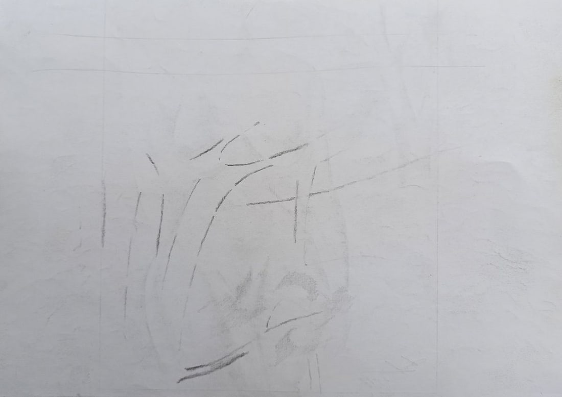 Abstract pencil painting Naked girl Peter Tovpev - 4