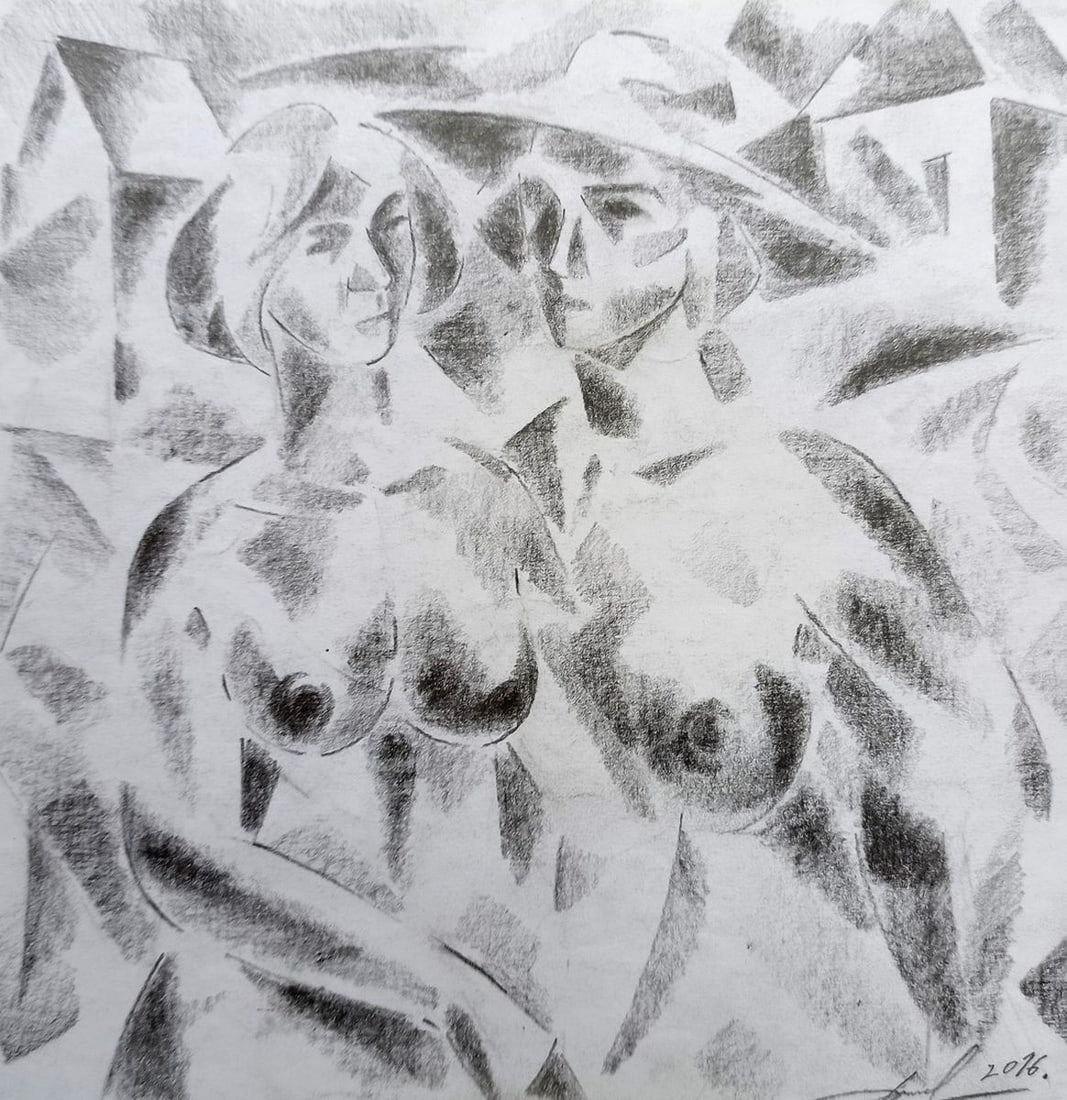 Abstract pencil painting Naked girls Peter Tovpev: Title: Abstract pencil painting Naked girls Peter Tovpev Description: NoDobr 415 *** ABOUT THIS PAINTING *** * TITLE: "Naked girls" * ARTISTS: Peter Tovpev * SIZE: 21x20 cm/'8.26x7.87 inches' *