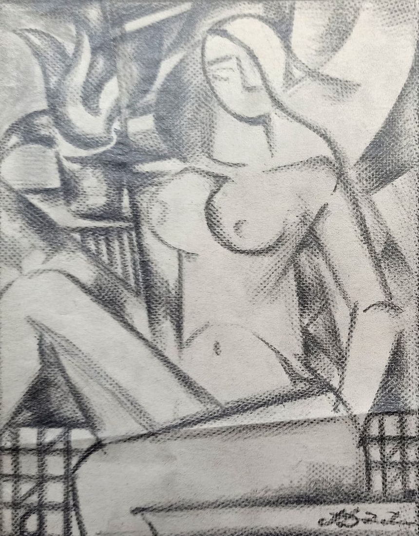 Abstract pencil painting Portrait of a naked girl Peter Tovpev: Title: Abstract pencil painting Portrait of a naked girl Peter Tovpev Description: NoDobr 417 *** ABOUT THIS PAINTING *** * TITLE: "Portrait of a naked girl" * ARTISTS: Peter Tovpev * SIZE: 18x14 cm/'