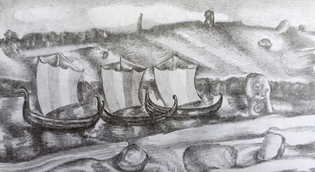 Abstract pencil painting Boats by the shore Peter Tovpev: Title: Abstract pencil painting Boats by the shore Peter Tovpev Description: NoDobr 419 *** ABOUT THIS PAINTING *** * TITLE: "Boats by the shore" * ARTISTS: Peter Tovpev * SIZE: 10x18 cm/'3.93x7.08