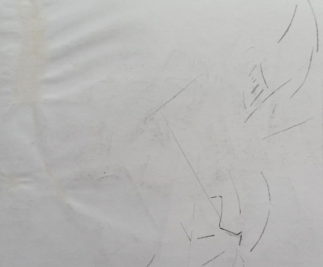 Abstract pencil painting Portrait of a girl Peter Tovpev - 4