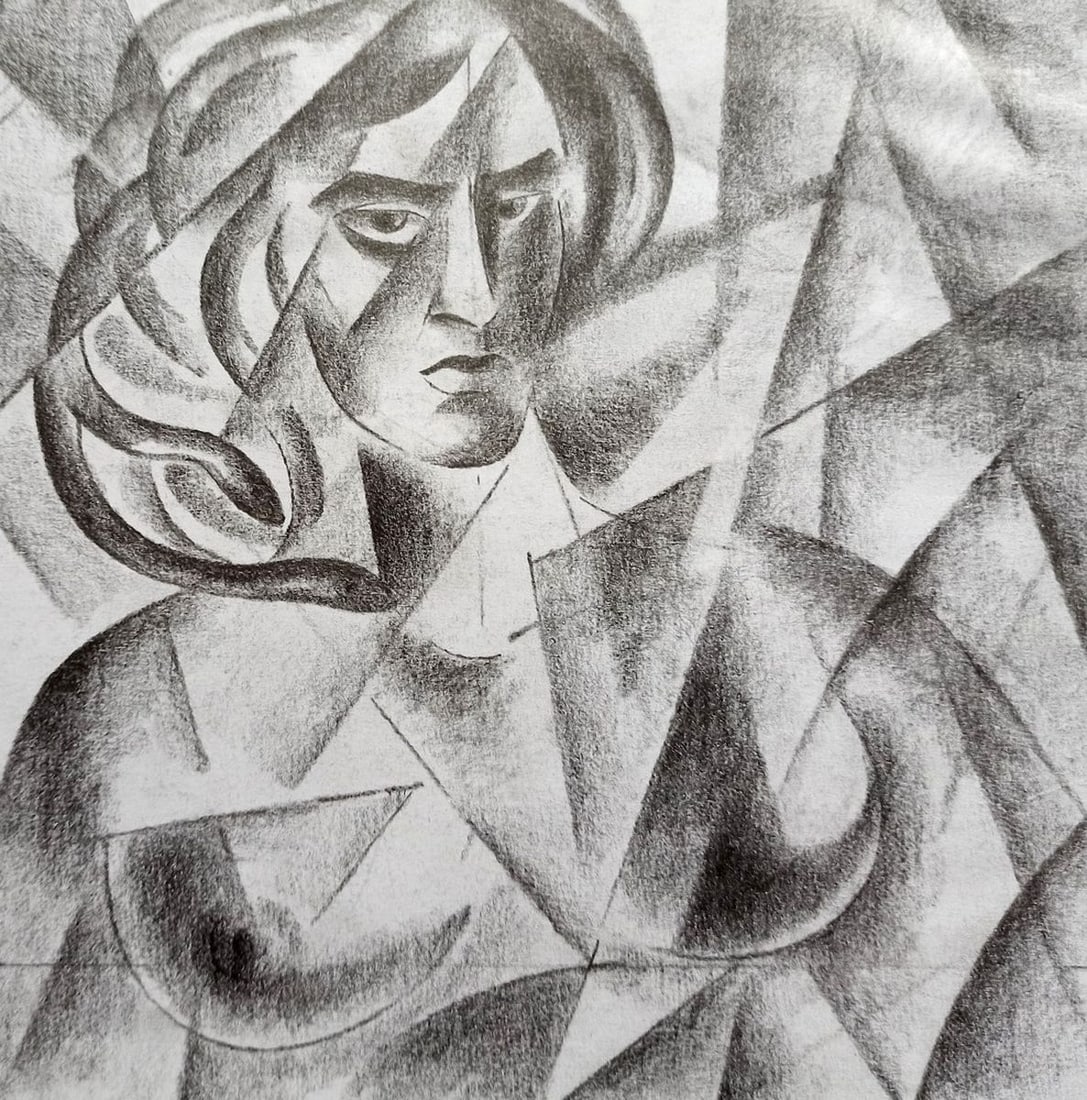Abstract pencil painting Portrait of a naked girl Peter Tovpev: Title: Abstract pencil painting Portrait of a naked girl Peter Tovpev Description: NoDobr 425 *** ABOUT THIS PAINTING *** * TITLE: "Portrait of a naked girl" * ARTISTS: Peter Tovpev * SIZE: 17x20 cm/'