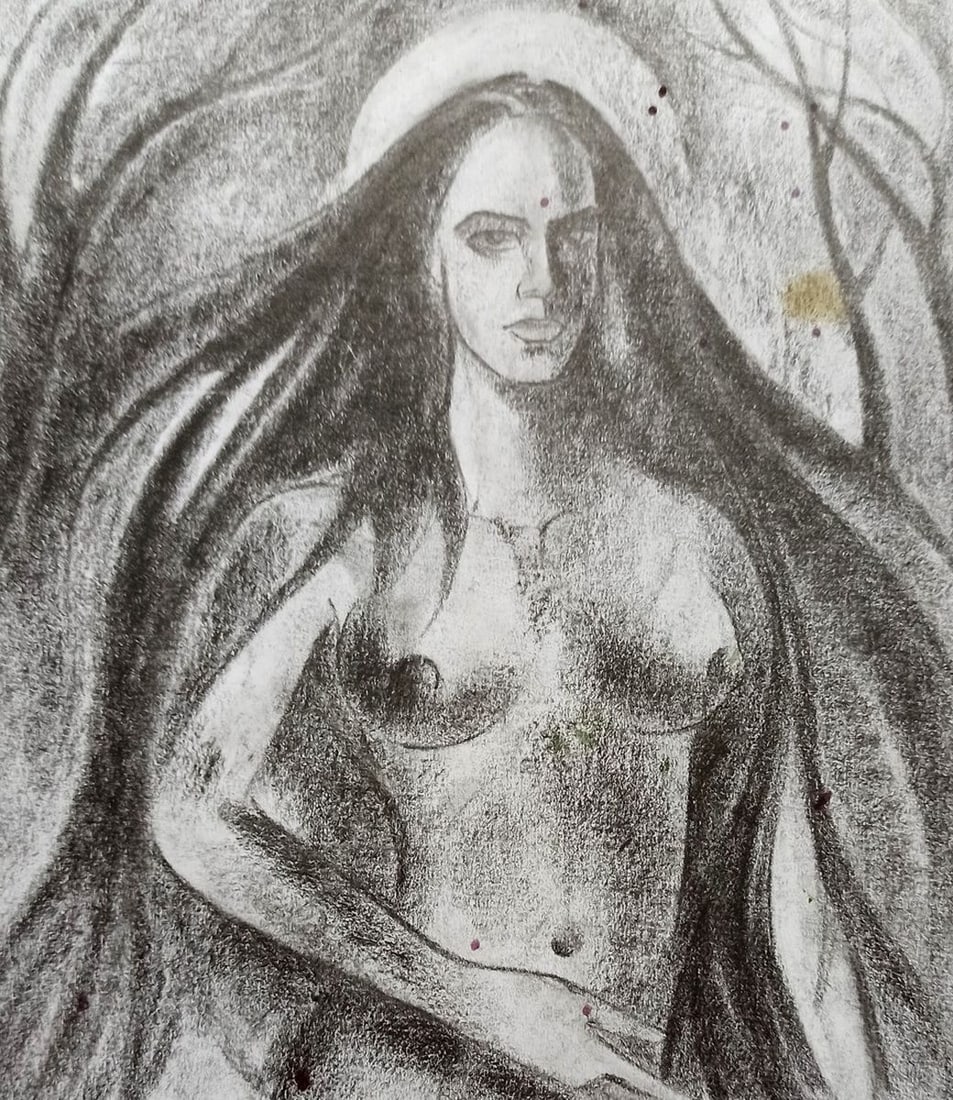Abstract pencil painting Girl of the night Peter Tovpev: Title: Abstract pencil painting Girl of the night Peter Tovpev Description: NoDobr 426 *** ABOUT THIS PAINTING *** * TITLE: "Girl of the night" * ARTISTS: Peter Tovpev * SIZE: 18x16 cm/'7.08x6.29