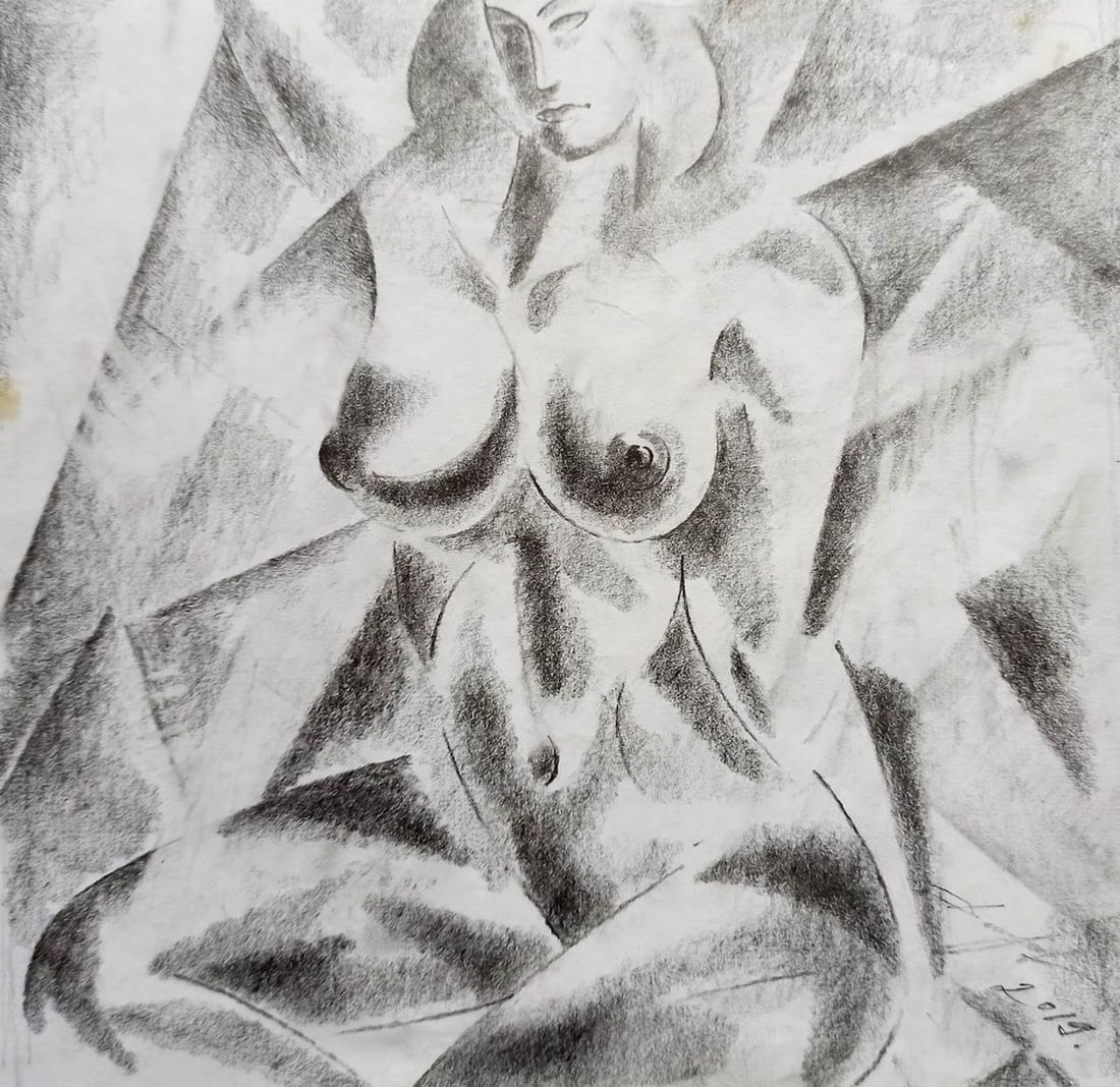 Abstract pencil painting Naked girl Peter Tovpev: Title: Abstract pencil painting Naked girl Peter Tovpev Description: NoDobr 434 *** ABOUT THIS PAINTING *** * TITLE: "Naked girl" * ARTISTS: Peter Tovpev * SIZE: 21x22 cm/'8.26x8.66 inches' * MEDIUM: