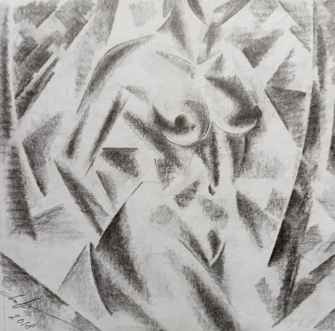 Abstract pencil painting Naked girl Peter Tovpev: Title: Abstract pencil painting Naked girl Peter Tovpev Description: NoDobr 437 *** ABOUT THIS PAINTING *** * TITLE: "Naked girl" * ARTISTS: Peter Tovpev * SIZE: 21x24 cm/'8.26x9.44 inches' * MEDIUM: