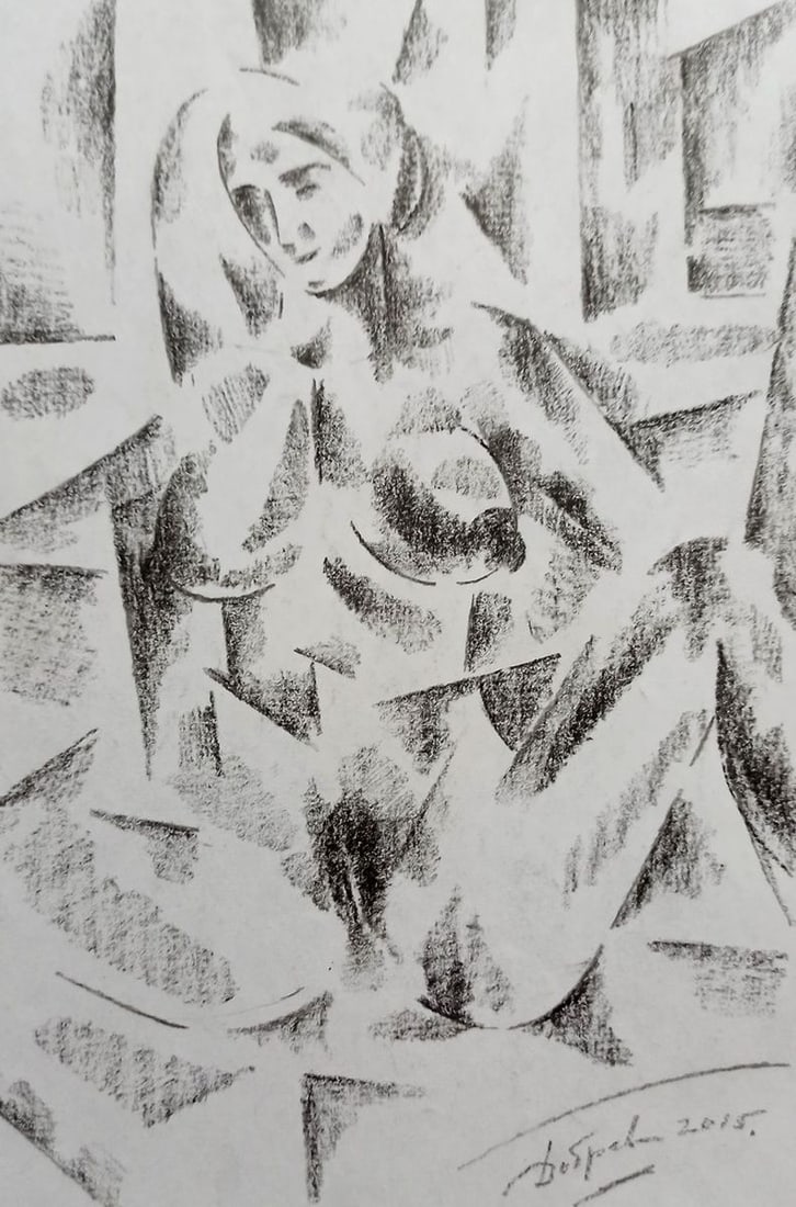 Abstract pencil painting Naked girl Peter Tovpev: Title: Abstract pencil painting Naked girl Peter Tovpev Description: NoDobr 439 *** ABOUT THIS PAINTING *** * TITLE: "Naked girl" * ARTISTS: Peter Tovpev * SIZE: 23x16 cm/'9.05x6.29 inches' * MEDIUM: 