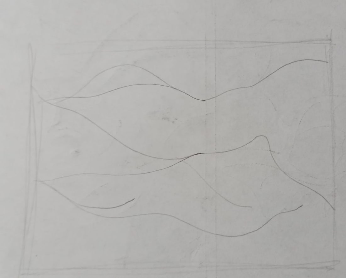 Abstract pencil painting Portrait of a naked girl Peter Tovpev - 4