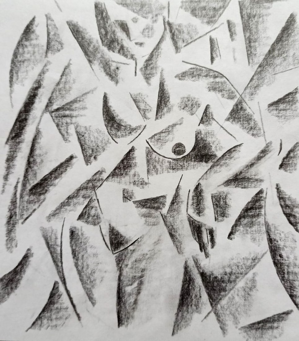 Abstract pencil painting Portrait of a naked girl Peter Tovpev: Title: Abstract pencil painting Portrait of a naked girl Peter Tovpev Description: NoDobr 447 *** ABOUT THIS PAINTING *** * TITLE: "Portrait of a naked girl" * ARTISTS: Peter Tovpev * SIZE: 21x20 cm/'