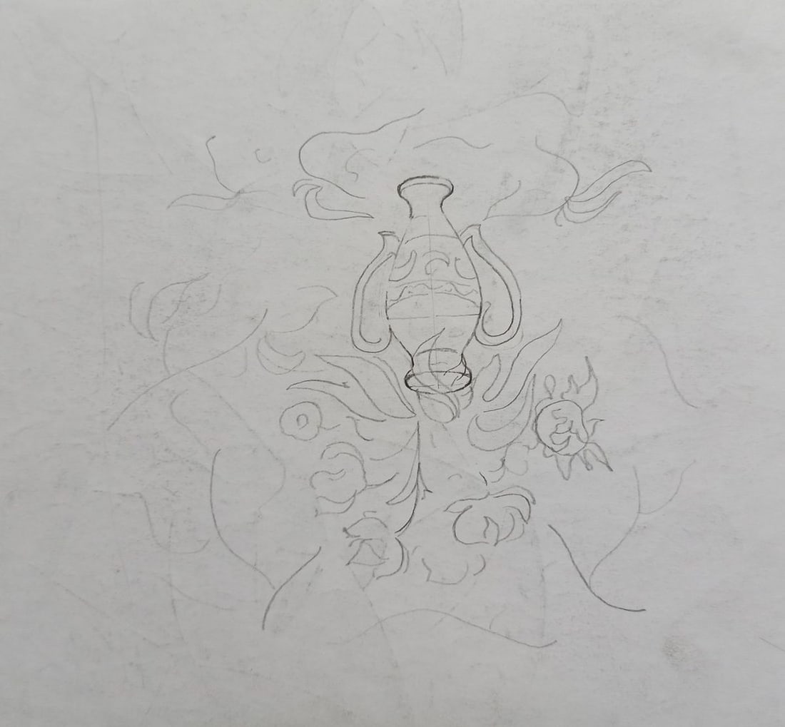 Abstract pencil painting Portrait of a naked girl Peter Tovpev - 4