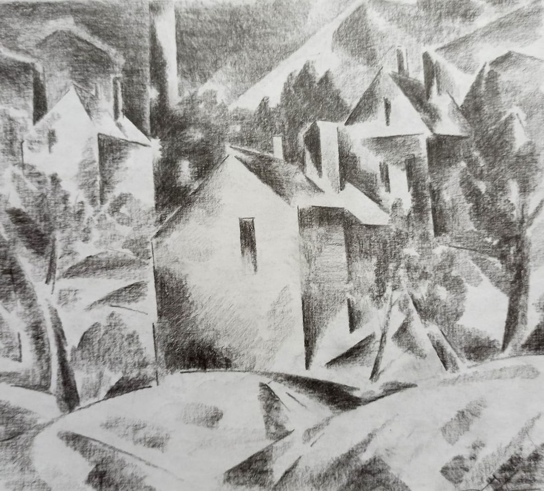 Abstract pencil painting City landscape Peter Tovpev: Title: Abstract pencil painting City landscape Peter Tovpev Description: NoDobr 451 *** ABOUT THIS PAINTING *** * TITLE: "City landscape" * ARTISTS: Peter Tovpev * SIZE: 18x20 cm/'7.08x7.87 inches' *