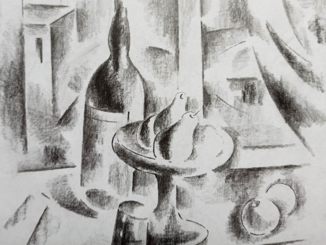 Abstract pencil painting Still life Peter Tovpev - 2