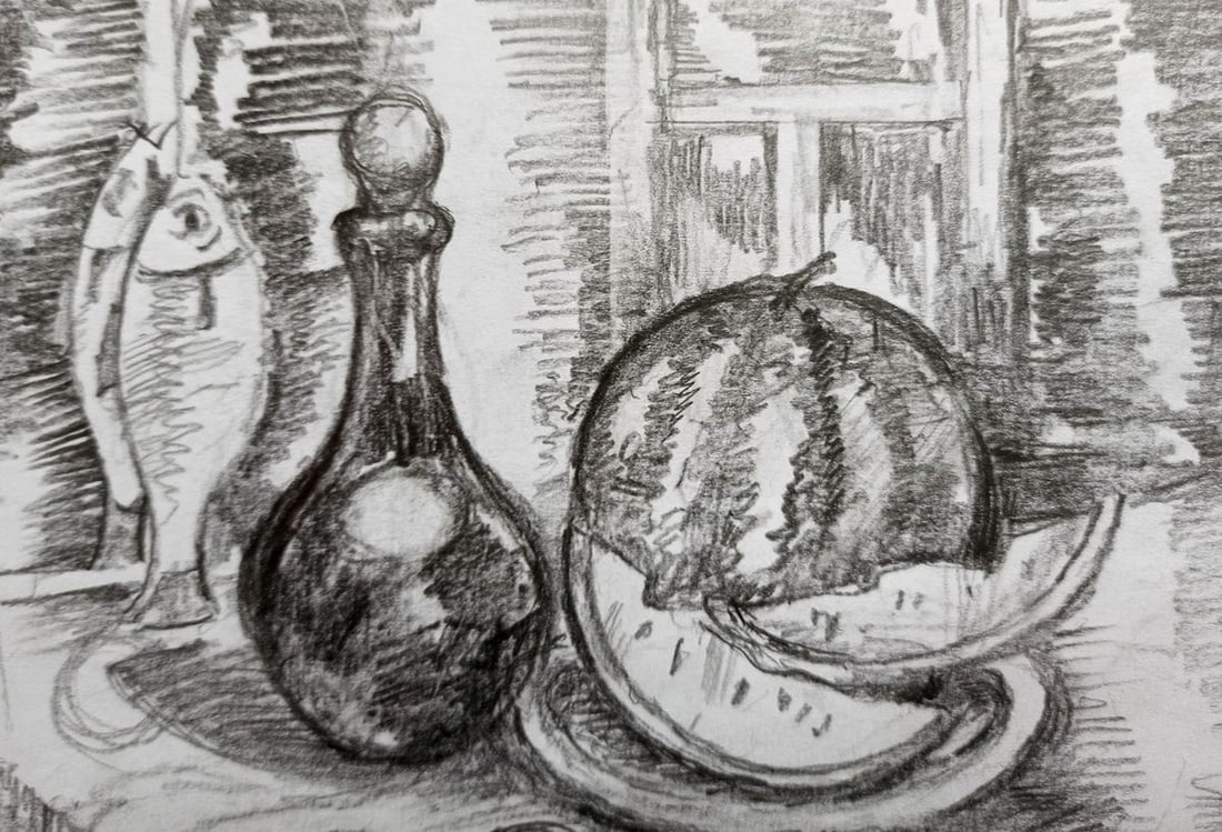 Pencil painting Still life Peter Tovpev - 2