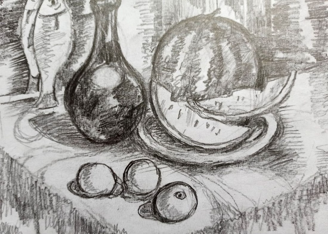 Pencil painting Still life Peter Tovpev - 3