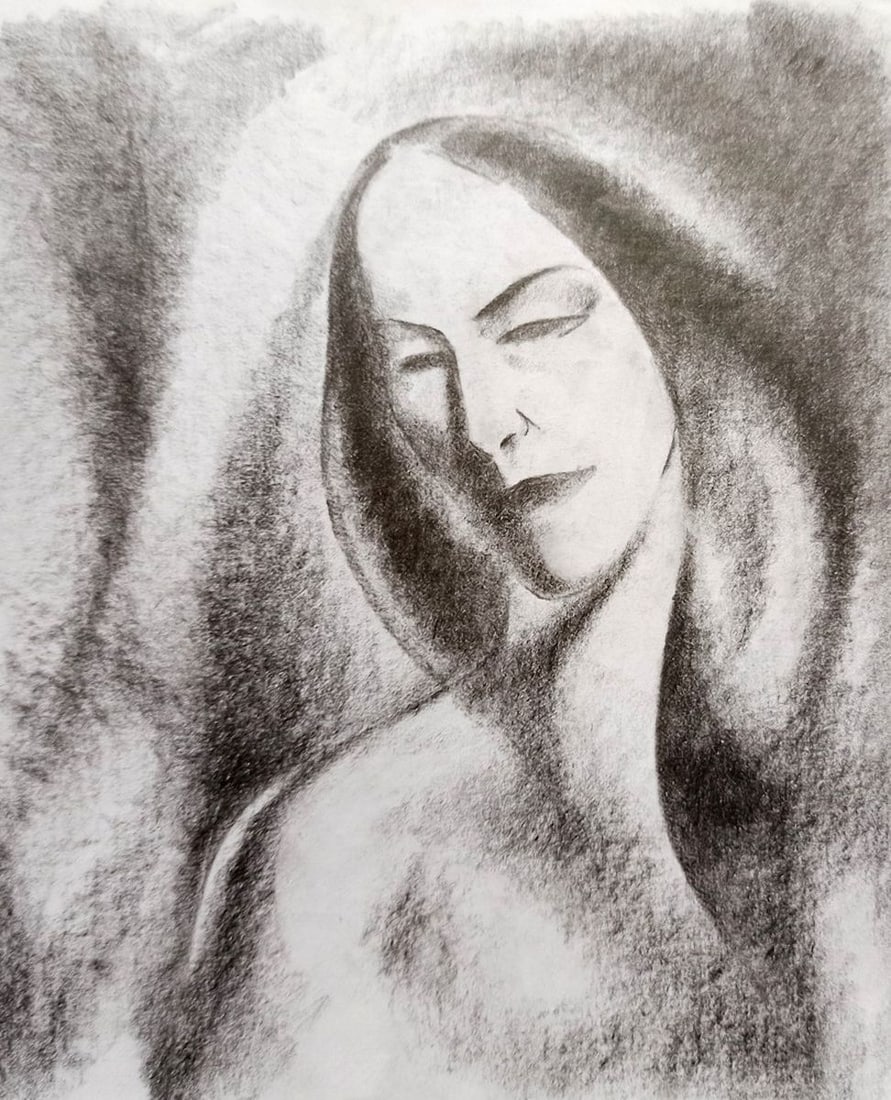 Abstract pencil painting Portrait of a girl Peter Tovpev: Title: Abstract pencil painting Portrait of a girl Peter Tovpev Description: NoDobr 459 *** ABOUT THIS PAINTING *** * TITLE: "Portrait of a girl" * ARTISTS: Peter Tovpev * SIZE: 21x18 cm/'8.26x7.08