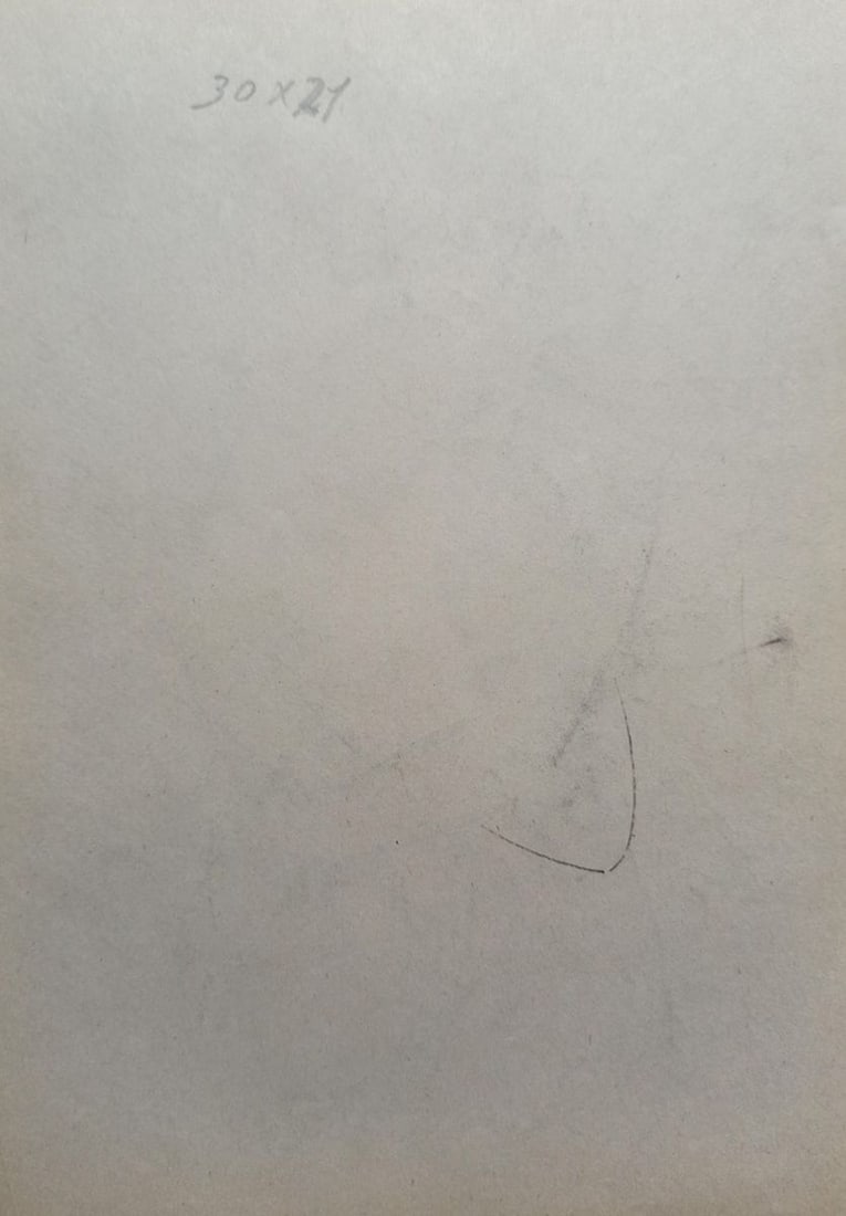 Abstract pencil painting Portrait of a naked girl Peter Tovpev - 4
