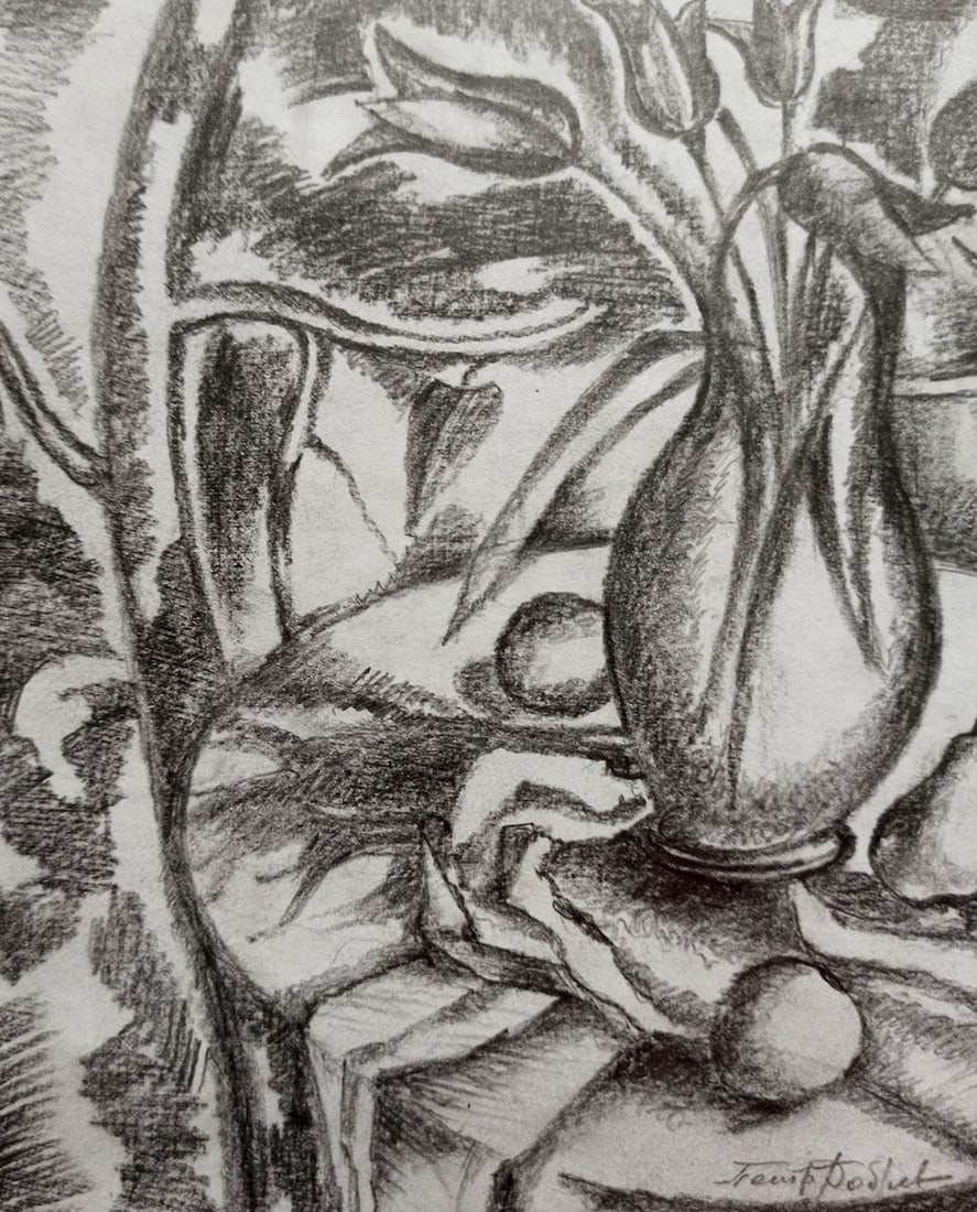 Abstract pencil painting Still life Peter Tovpev - 2