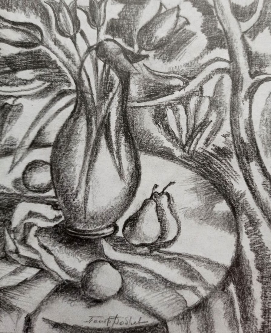Abstract pencil painting Still life Peter Tovpev - 3