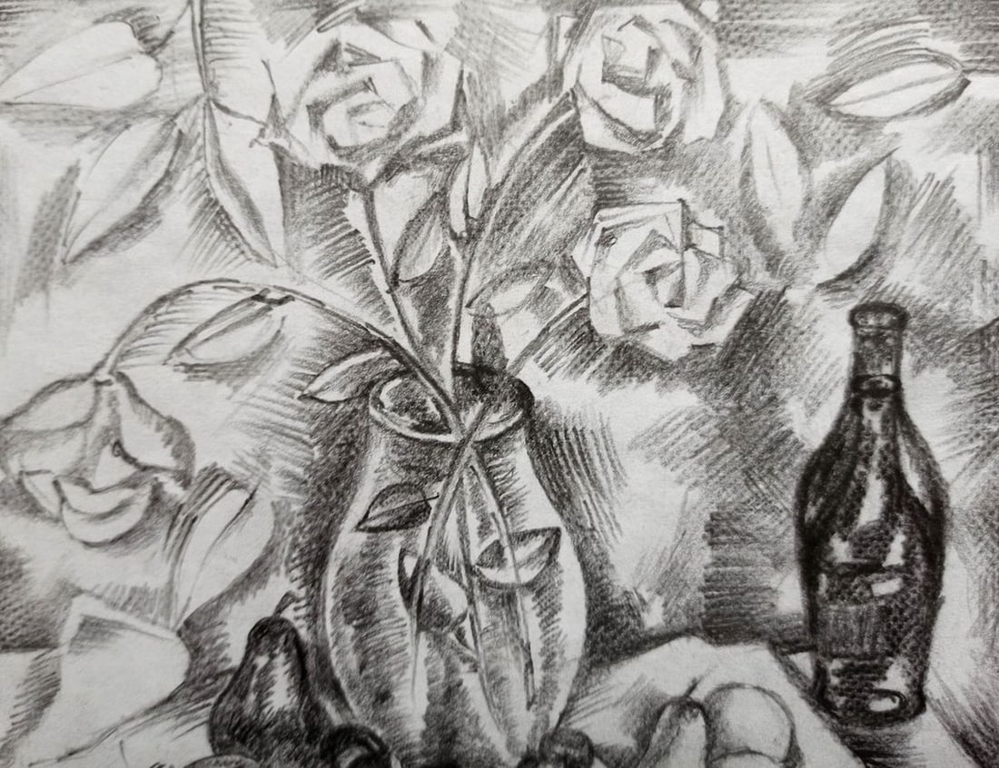 Pencil painting Still life Peter Tovpev - 2
