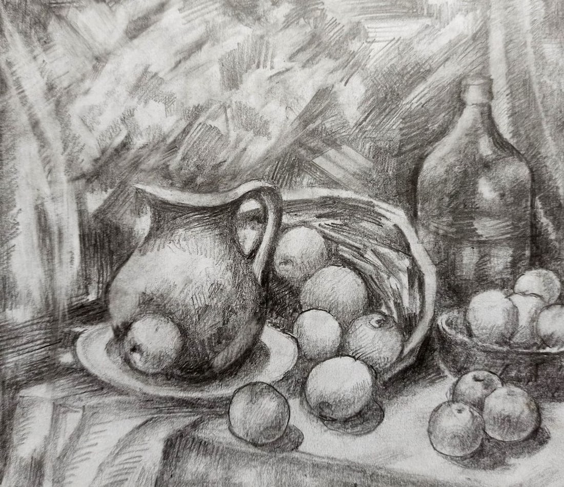 Pencil painting Still life Peter Tovpev - 2