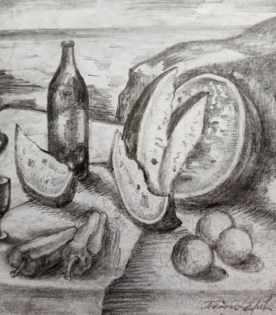 Pencil painting Still life Peter Tovpev - 3