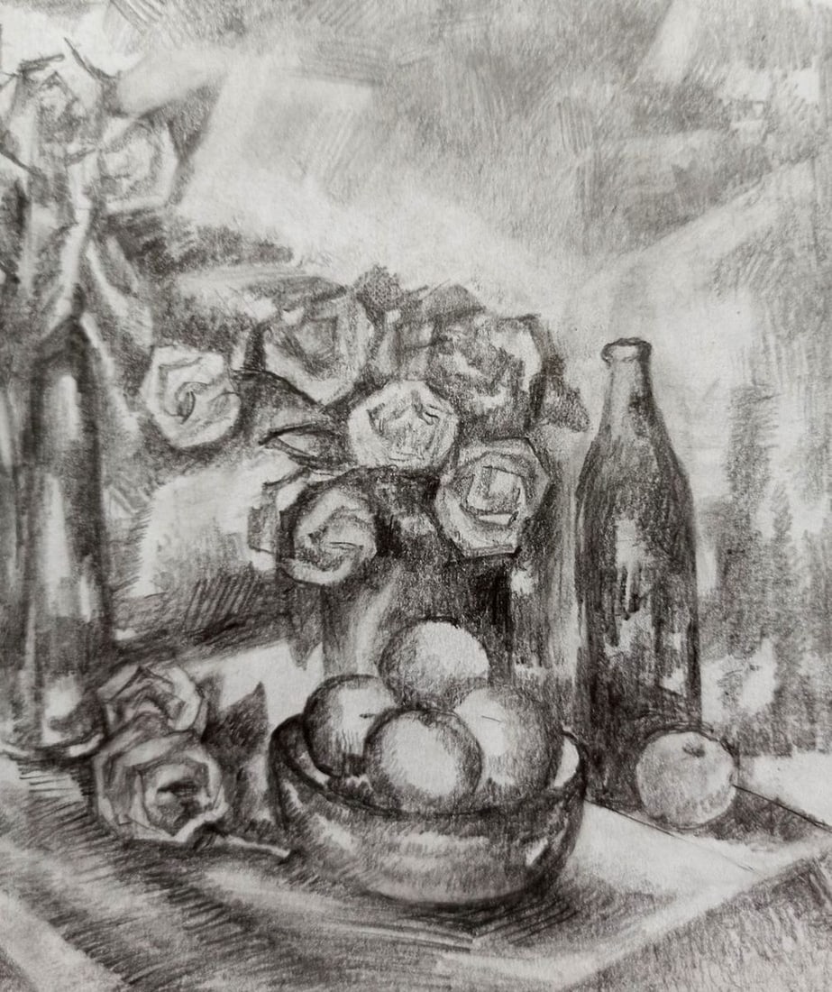Pencil painting Still life Peter Tovpev - 4