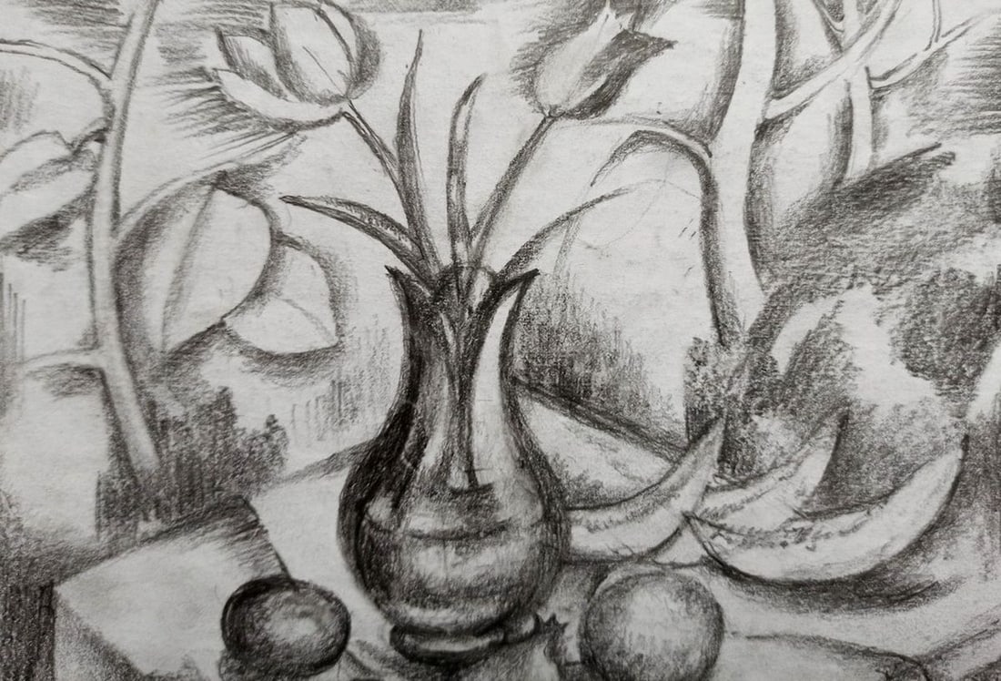 Pencil painting Still life Peter Tovpev - 2