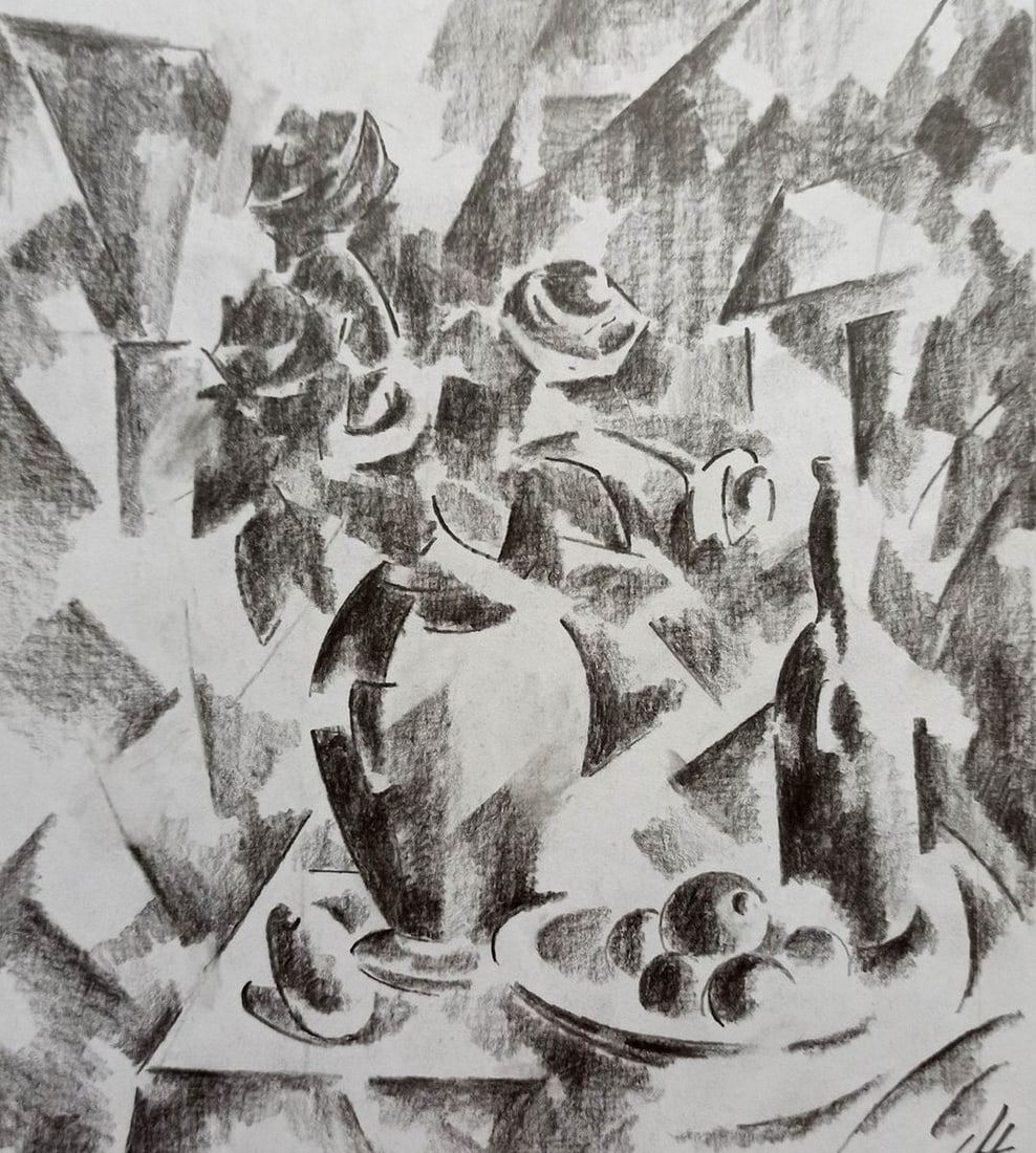 Abstract pencil painting Still life Peter Tovpev: Title: Abstract pencil painting Still life Peter Tovpev Description: NoDobr 474 *** ABOUT THIS PAINTING *** * TITLE: "Still life" * ARTISTS: Peter Tovpev * SIZE: 18x16 cm/'7.08x6.29 inches' * MEDIUM: