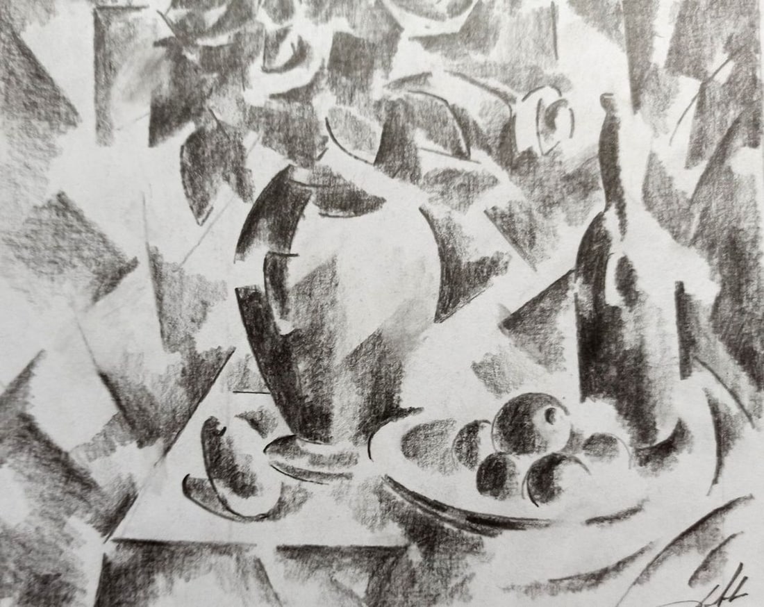 Abstract pencil painting Still life Peter Tovpev - 3