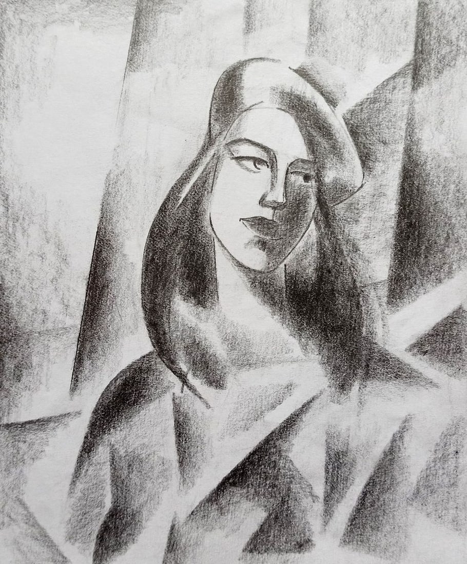 Abstract pencil painting Portrait of a girl Peter Tovpev: Title: Abstract pencil painting Portrait of a girl Peter Tovpev Description: NoDobr 477 *** ABOUT THIS PAINTING *** * TITLE: "Portrait of a girl" * ARTISTS: Peter Tovpev * SIZE: 20x16 cm/'7.87x6.29