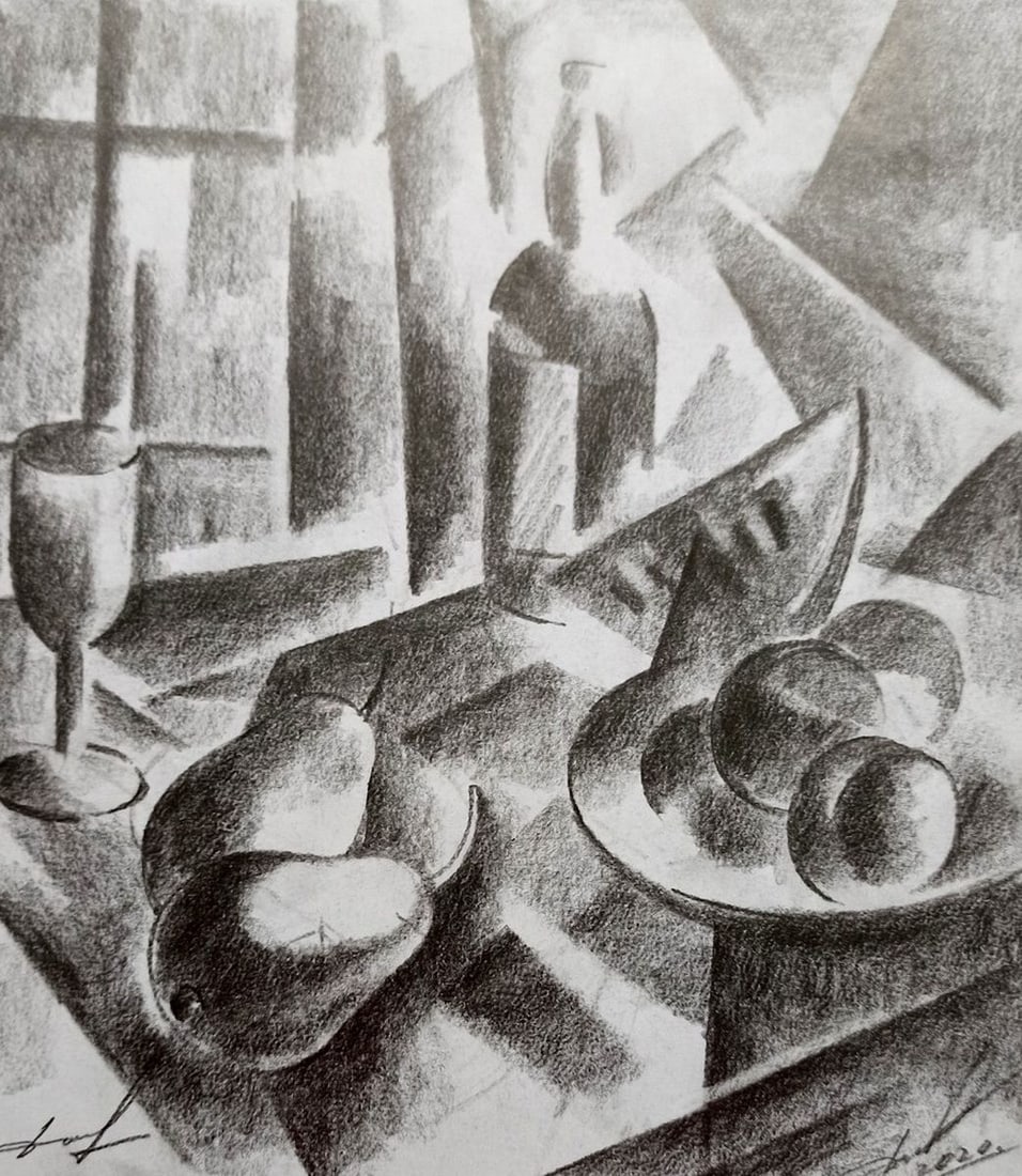 Abstract pencil painting Still life Peter Tovpev: Title: Abstract pencil painting Still life Peter Tovpev Description: NoDobr 483 *** ABOUT THIS PAINTING *** * TITLE: "Still life" * ARTISTS: Peter Tovpev * SIZE: 20x18 cm/'7.87x7.08 inches' * MEDIUM:
