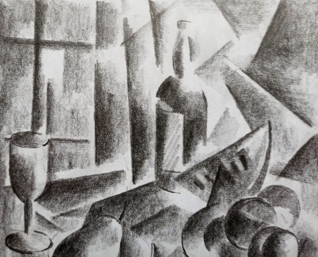 Abstract pencil painting Still life Peter Tovpev - 2