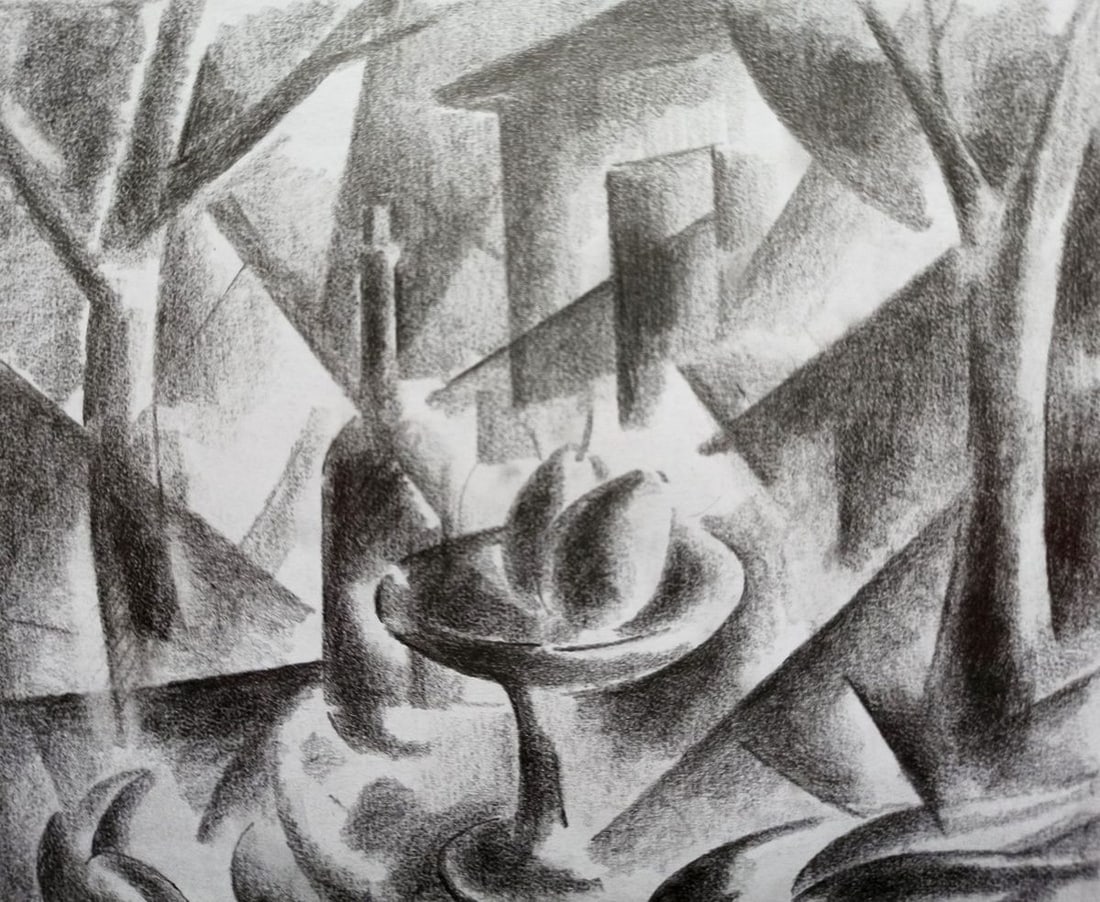 Abstract pencil painting Still life Peter Tovpev - 2