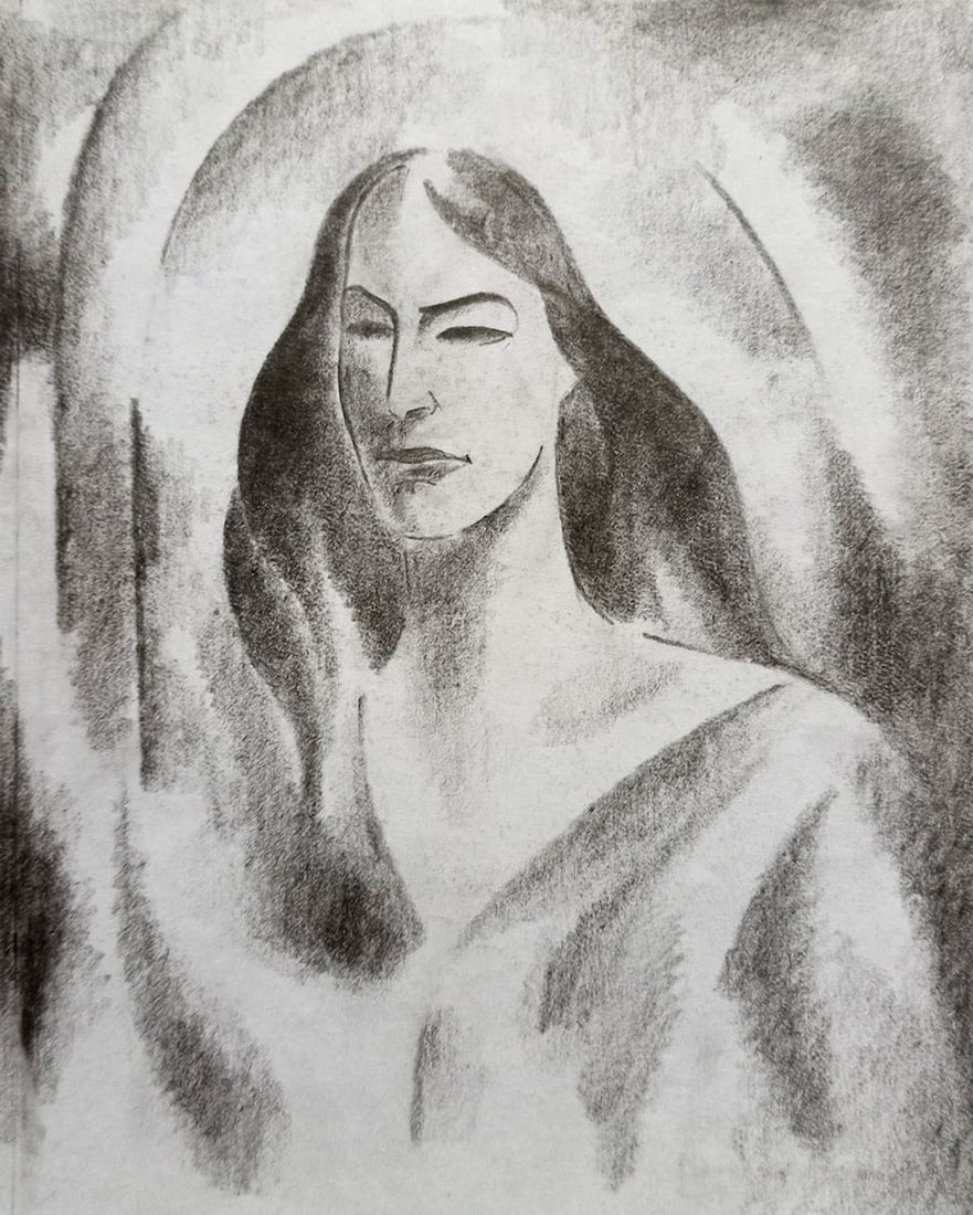 Abstract pencil painting Portrait of a girl Peter Tovpev: Title: Abstract pencil painting Portrait of a girl Peter Tovpev Description: NoDobr 490 *** ABOUT THIS PAINTING *** * TITLE: "Portrait of a girl" * ARTISTS: Peter Tovpev * SIZE: 21x18 cm/'8.26x7.08