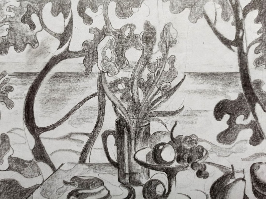 Abstract pencil painting Still life Peter Tovpev - 2