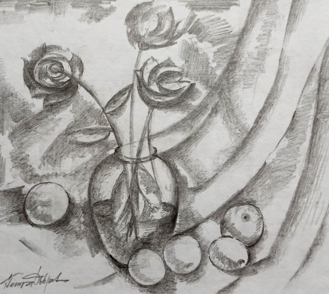 Abstract pencil painting Still life Peter Tovpev: Title: Abstract pencil painting Still life Peter Tovpev Description: NoDobr 503 *** ABOUT THIS PAINTING *** * TITLE: "Still life" * ARTISTS: Peter Tovpev * SIZE: 16x18 cm/'6.29x7.08 inches' * MEDIUM: