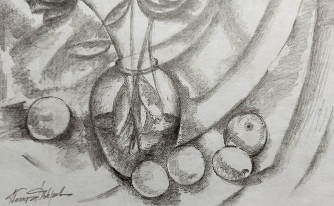 Abstract pencil painting Still life Peter Tovpev - 3