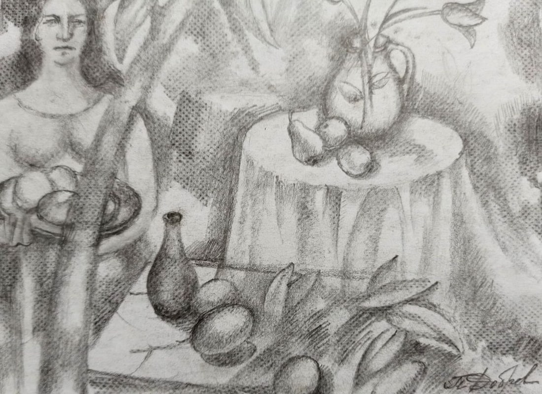Pencil painting Sweet table Peter Tovpev - 3