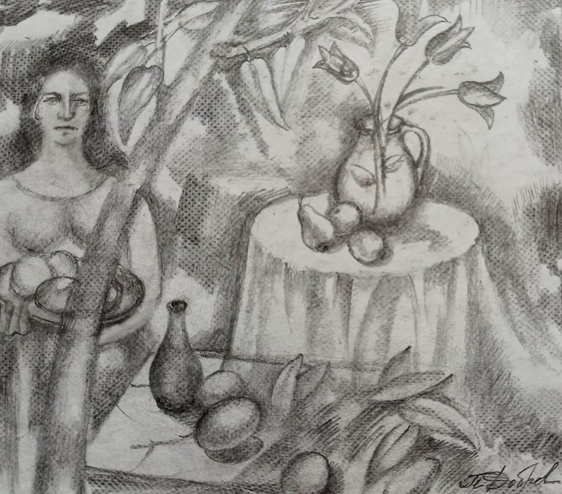 Pencil painting Sweet table Peter Tovpev - 4