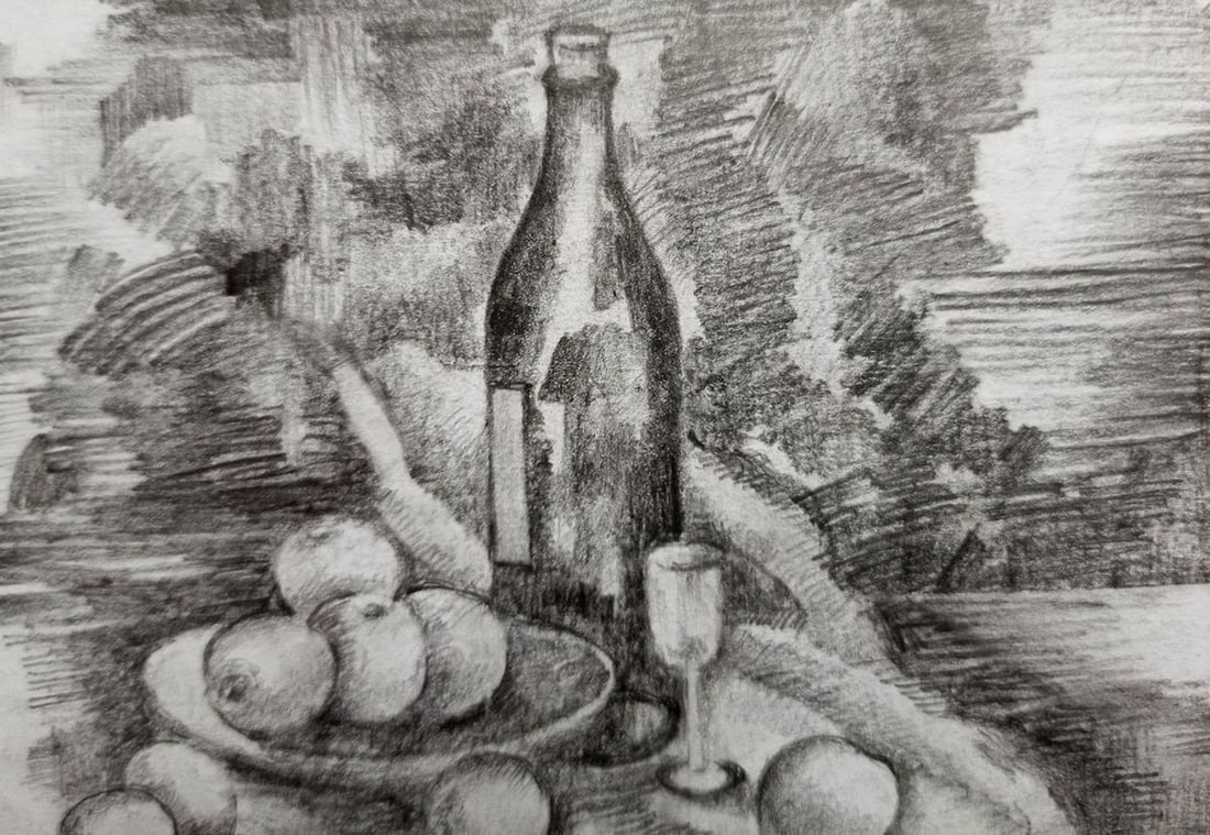Pencil painting Still life Peter Tovpev - 2