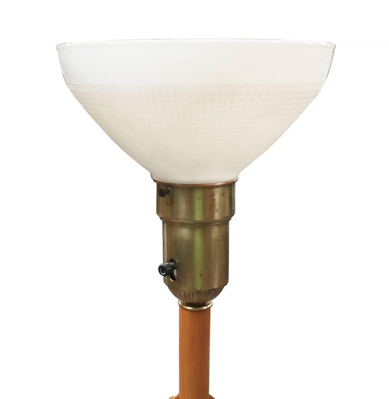Restored 8-Strand Rattan Lamp W/ Stepped Base - 6