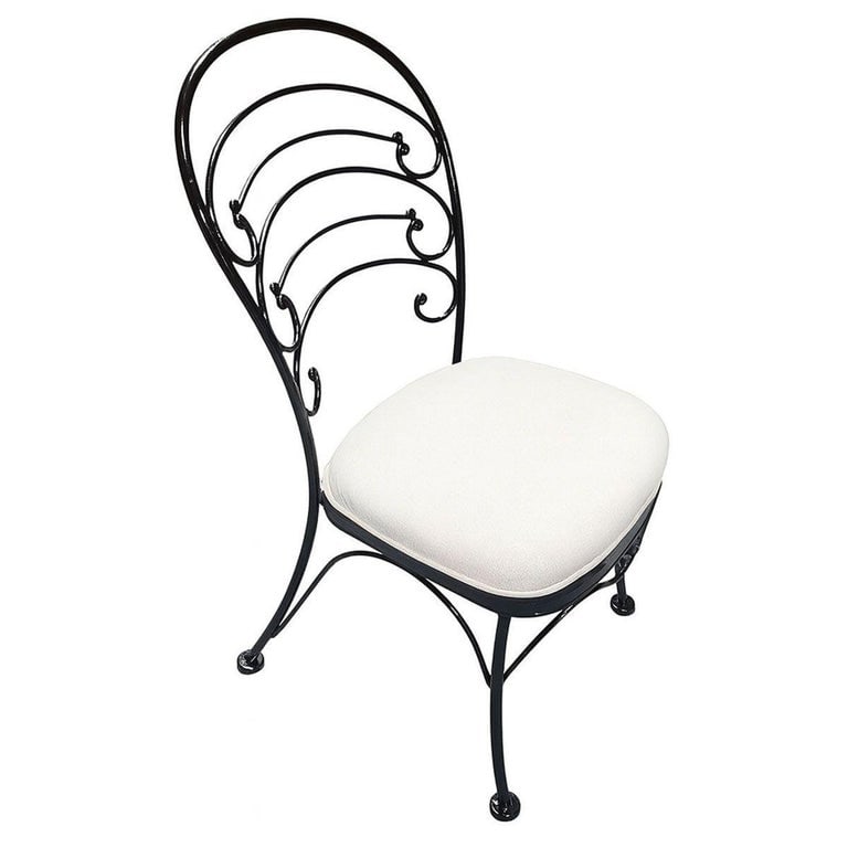 Restored Mid-century Iron Caf√© Patio/Outdoor "Ribcage" Chair by Woodard Set of 3 - 4