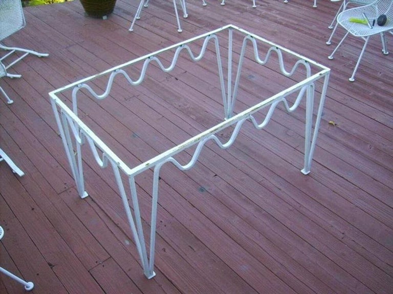 Restored Rare 14 Piece M√©andre Outdoor Patio Set by Walter Lamb for Pacific Iron - 6