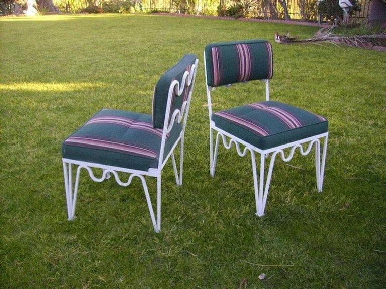 Restored Rare 14 Piece M√©andre Outdoor Patio Set by Walter Lamb for Pacific Iron - 8