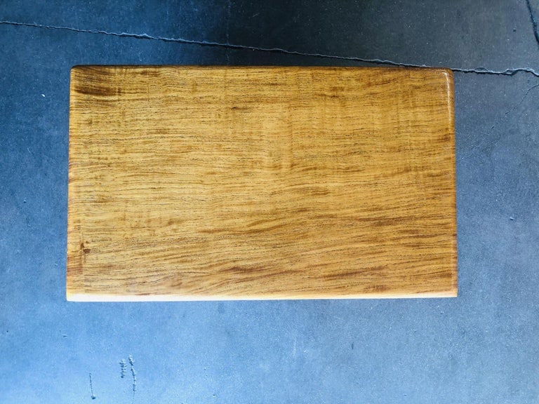 Restored Rattan "Harp" Side Table W/ Slat Underside - 7