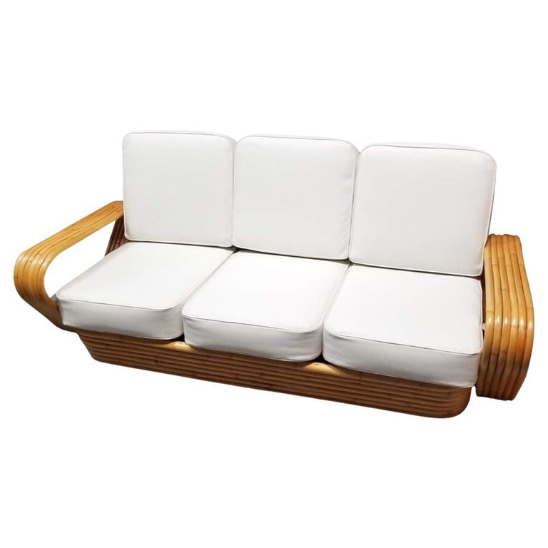 Restored 1930s Six-Strand Square Pretzel Sofa in the Manner of Paul Frankl - 2