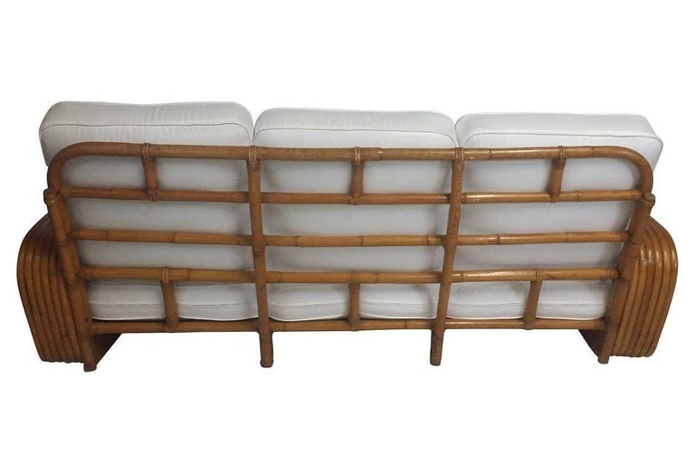 Restored 1930s Six-Strand Square Pretzel Sofa in the Manner of Paul Frankl - 5