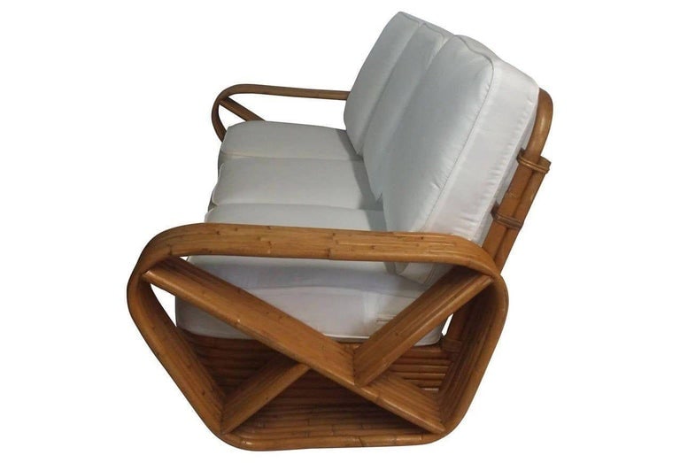 Restored 1930s Six-Strand Square Pretzel Sofa in the Manner of Paul Frankl - 6